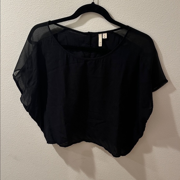 Frenchi Black Sheer Top - Picture 1 of 4